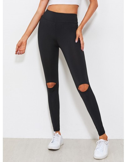 Cut Out Knee Leggings