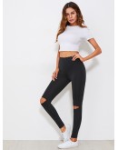 Cut Out Knee Leggings