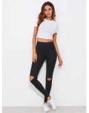 Cut Out Knee Leggings