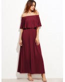 Double Layer Bardot Dress