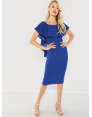 Flounce Foldover Front Bodycon Dress