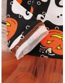 Baby Halloween Print Mesh Overlay Dress