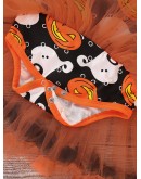 Baby Halloween Print Mesh Overlay Dress