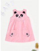 Baby Cartoon Print Pinafore