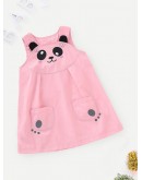 Baby Cartoon Print Pinafore