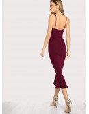 High Low Fishtail Form Fitting Dress