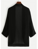 Dropped Shoulder Chiffon Kimono