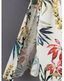 Floral Print Longline Kimono With Self Tie