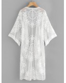 Lace Sheer Mesh Kimono