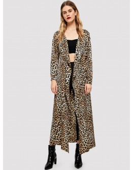 Leopard Print Longline Kimono