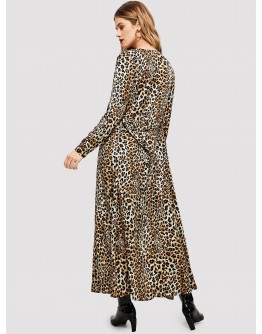 Leopard Print Longline Kimono