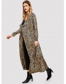 Leopard Print Longline Kimono