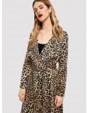 Leopard Print Longline Kimono