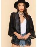 Floral Lace Bottom Kimono