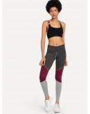 Colour Block Peg Leg Leggings