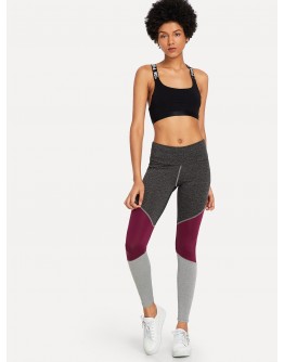 Colour Block Peg Leg Leggings