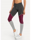 Colour Block Peg Leg Leggings