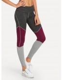 Colour Block Peg Leg Leggings