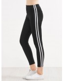 Contrast Side Striped Leggings