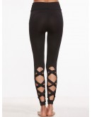 Crisscross Cutout Capri Leggings