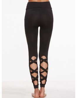 Crisscross Cutout Capri Leggings