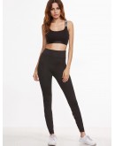 Crisscross Cutout Capri Leggings