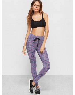 Space Dye Drawstring Waist Leggings