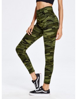 Camouflage Print Ankle Leggings