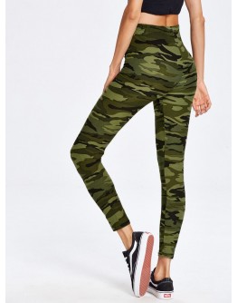 Camouflage Print Ankle Leggings