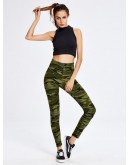 Camouflage Print Ankle Leggings