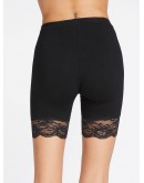 Lace Trim Short Leggings