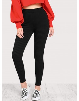 Elastic Waist Slim Leggings