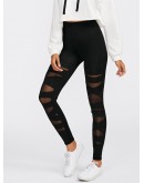 Criss Cross Mesh Leggings