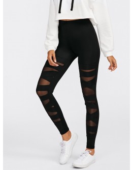 Criss Cross Mesh Leggings