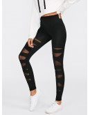 Criss Cross Mesh Leggings