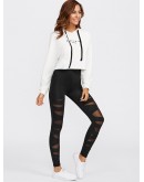 Criss Cross Mesh Leggings