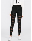 Criss Cross Mesh Leggings