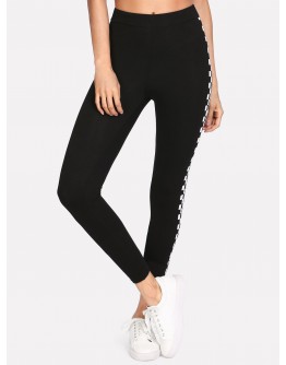 Checkered Sideseam Stretch Leggings