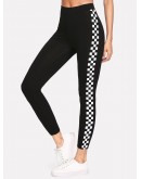 Checkered Sideseam Stretch Leggings