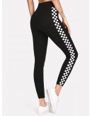 Checkered Sideseam Stretch Leggings