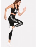 Checkered Sideseam Stretch Leggings