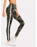 Tape Side Camo Leggings