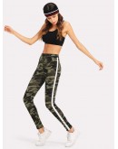 Tape Side Camo Leggings