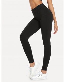 Solid Slim Fit Leggings