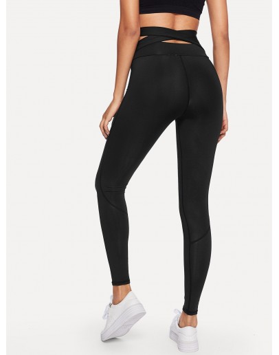 Waist Knot Solid Leggings