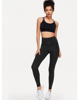 Waist Knot Solid Leggings