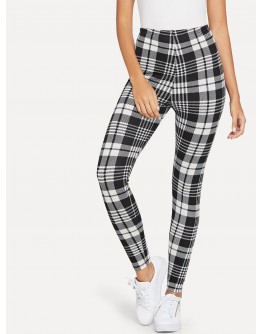 Plaid Print Leggings