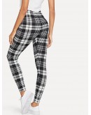 Plaid Print Leggings