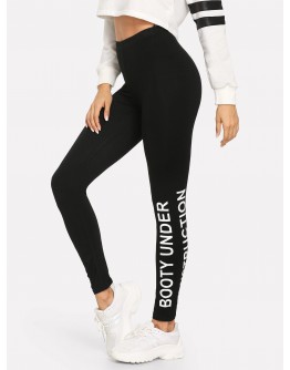 Letter Print Leggings