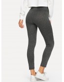 Knot Waist Solid Skinny Leggings